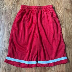 D by Denny’s Red Flat Mesh Shorts